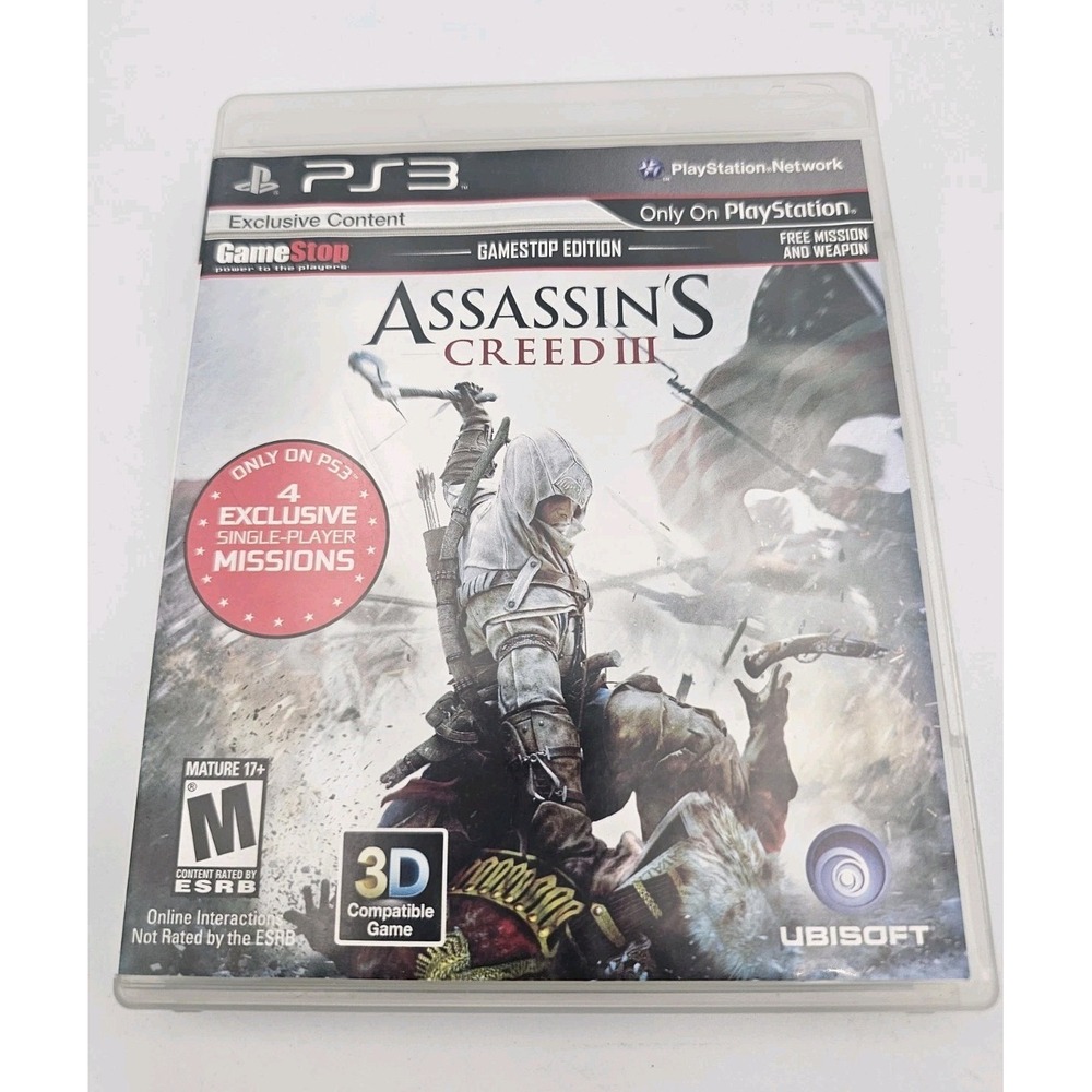 Assassin's Creed III PS3 Sony Playstation 3 Complete Game *Tested*